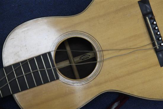A C.F. Martin & Co of New York parlour guitar, size 2½, overall length 36.5in.